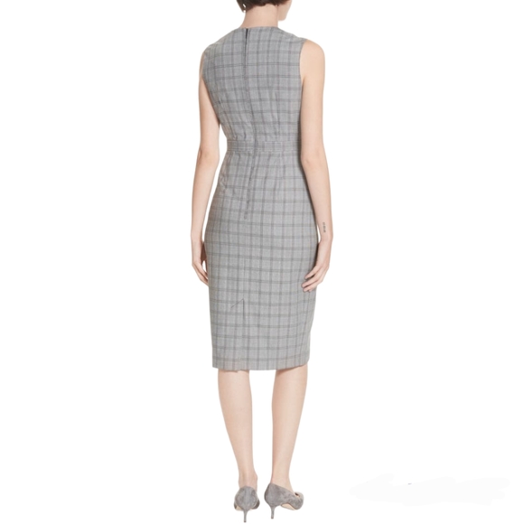 🆕️ Ted Baker Working Title Ristad Check Sheath Dress - Picture 4 of 15